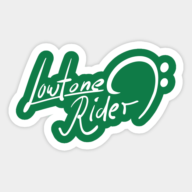 Low Tone Rider (white) Sticker by schlag.art